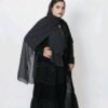 Black Free Style 2Pcs Abaya