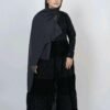 Black Free Style 2Pcs Abaya
