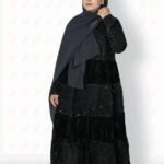 Black Free Style 2Pcs Abaya